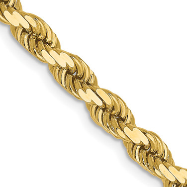 10k Yellow Gold 4mm Diamond-Cut Rope Chain 5266-26