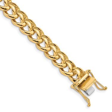 10k Yellow Gold 8.6mm Hand-polished Fancy Link Bracelet 10LK174-9