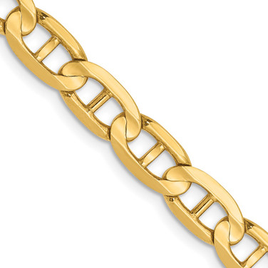 14K Yellow Gold 5.25mm Concave Anchor Chain 1317-18