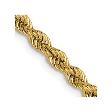 14K Yellow Gold 2.75mm Solid Regular Rope Chain 7228-24