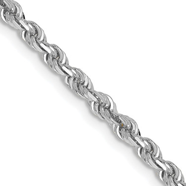 30" 14K White Gold 3.0mm Diamond-cut Quadruple Rope Chain Necklace 30" 14K White Gold 3.0mm Diamond-cut Quadruple Rope Chain Necklace
