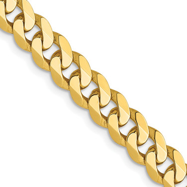 10k Yellow Gold 5.75mm Flat Beveled Curb Chain 8226-20
