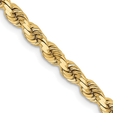 10k Yellow Gold 3.75mm Diamond-Cut Rope Chain 5283-18