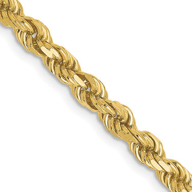 10k Yellow Gold 3.5mm Diamond-Cut Rope Chain 5265-18