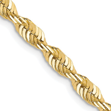 10k Yellow Gold 3.5mm Diamond-Cut Lightweight Rope Chain 8054-22