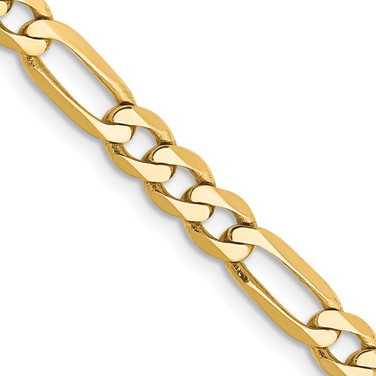 10k Yellow Gold 4.75mm Flat Figaro Chain 10FG120-20