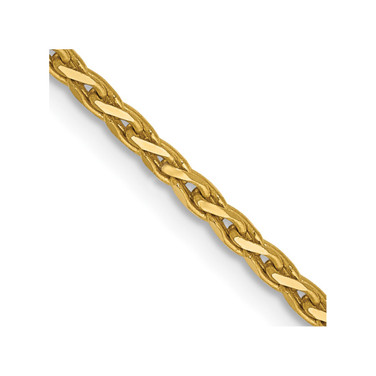 22" 14K Yellow Gold 1.9mm Diamond-cut Parisian Wheat Chain Necklace