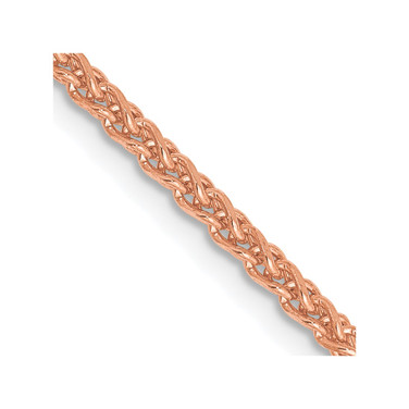 14K Rose Gold 18 inch 2.1mm Diamond-cut Spiga with Lobster Clasp Chain