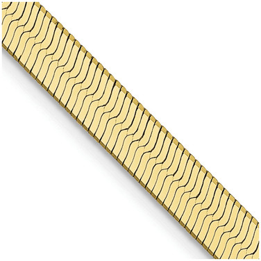 24" 10K Yellow Gold 4mm Silky Herringbone Chain Necklace