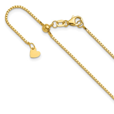 14K Yellow Gold Adjustable 1mm Box Chain 3180-22