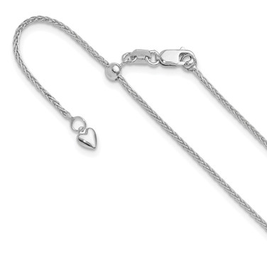 14K White Gold Adjustable 1.4mm Wheat Chain 3187-22