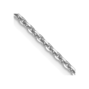 26" 14K White Gold 1.65mm Diamond-cut Cable Chain Necklace