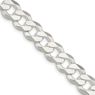Sterling Silver 14mm Flat Curb Chain QLB350-24