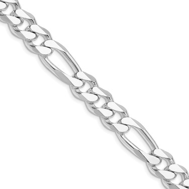 Sterling Silver Rhodium-plated 10.75mm Figaro Chain QFG300R-20