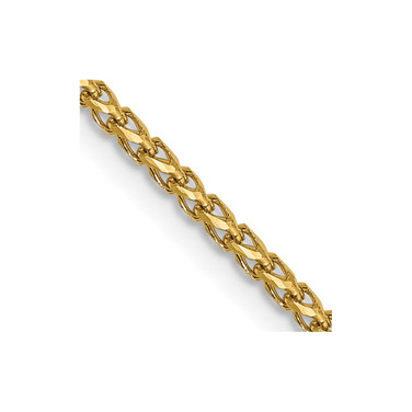 14K Yellow Gold 1.4mm Diamond-cut Open Franco Chain 7216-18