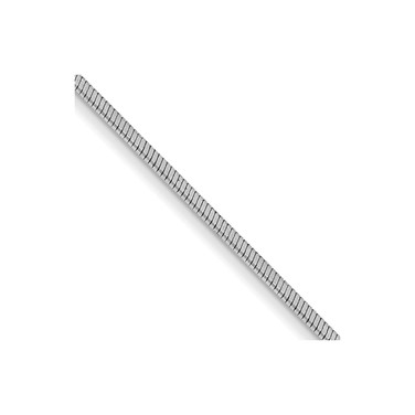 14K White Gold 30 inch .6mm Octagonal Snake with Lobster Clasp Chain