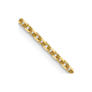 14K Yellow Gold 1.5mm Diamond-cut Rolo Chain 7214-18