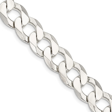 Sterling Silver 11.75mm Flat Curb Chain QLB300-20