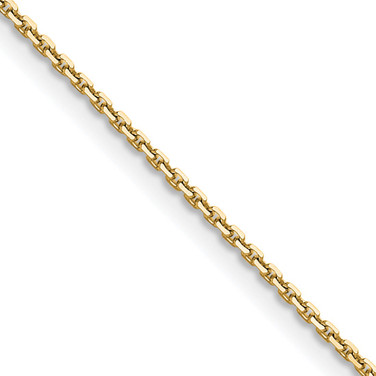 14K Yellow Gold 1.2mm Diamond-cut Cable Chain PEN332-26