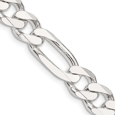 Sterling Silver 9mm Figaro Chain QFG250-22