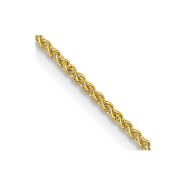30" 10K Yellow Gold 1.25mm Spiga Chain Necklace
