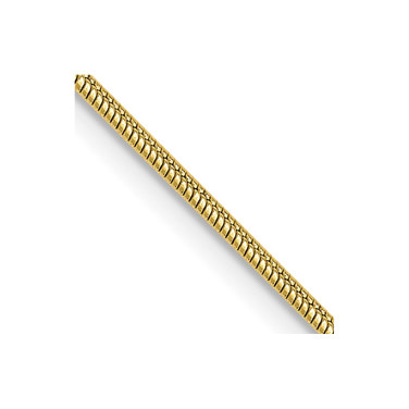 18" 10K Yellow Gold 1.1mm Round Snake Chain Necklace