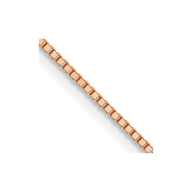 14K Rose Gold .7mm Box with Lobster Clasp Chain 7168-24