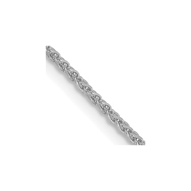 14K White Gold 18 inch 1.25mm Diamond-cut Spiga with Lobster Clasp Chain