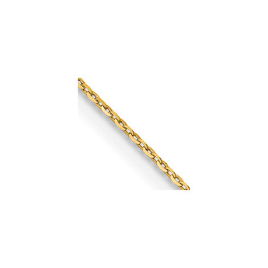 18K Yellow Gold 1.15mm Diamond-cut Cable Chain