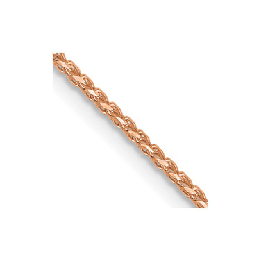 14K Rose Gold 1mm Diamond-cut Open Franco Chain 7215-18