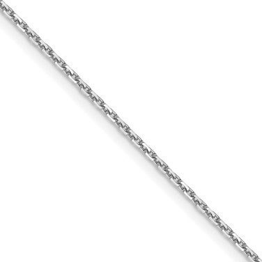 14K White Gold 1.05mm Diamond-cut Cable Chain 1341-18