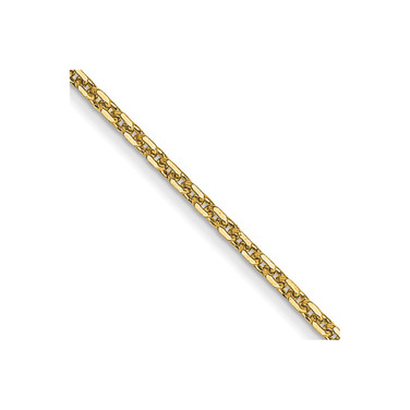 14K Yellow Gold 30 inch .95mm Diamond-cut Cable with Lobster Clasp Chain