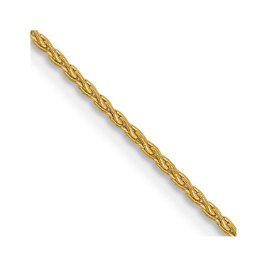 14K Yellow Gold 16 inch 1.2mm Parisian Wheat with Lobster Clasp Chain