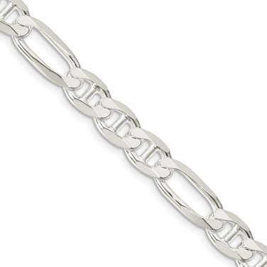 Sterling Silver 7.5mm Figaro Anchor Chain QAF200-24