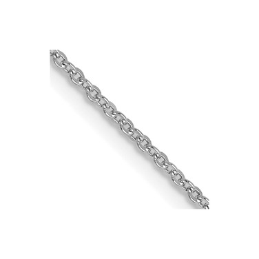 14K White Gold 1.1mm Flat Cable Chain 1628-20