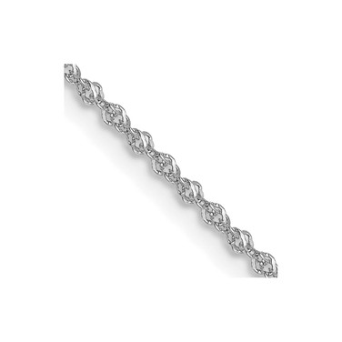 14K White Gold 1mm Sparkle Singapore Chain 1829-24