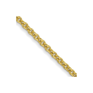 16" 10K Yellow Gold 1.4mm Cable Chain Necklace