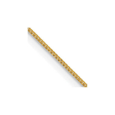 14K Yellow Gold 24 inch .5mm Box with Lobster Clasp Chain