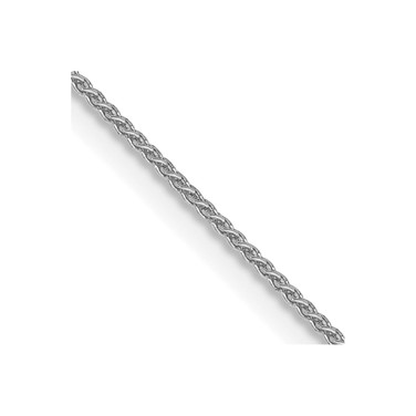 14k White Gold .85mm Spiga with Spring Ring Clasp Chain