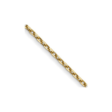 14K Yellow Gold 24 inch .8mm Diamond-cut Cable with Spring Ring Clasp Chain