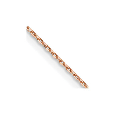 14K Rose Gold 22 inch .8mm Diamond-cut Cable with Lobster Clasp Chain
