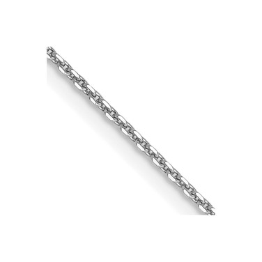 10k White Gold .9mm Diamond-cut Cable Chain 10PE325-22