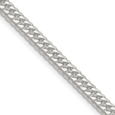Sterling Silver Polished 4.8mm Double Diamond-cut Curb Chain QDD100-20