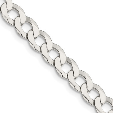 Sterling Silver 6.8mm Flat Curb Chain QLB180-24