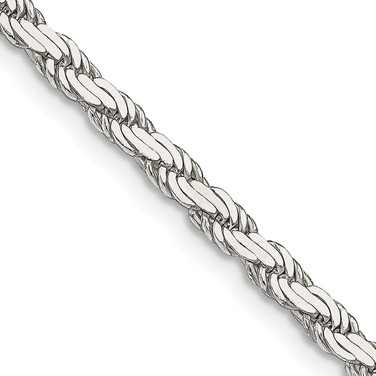 Sterling Silver 3.1mm Flat Rope Chain QFC204-18