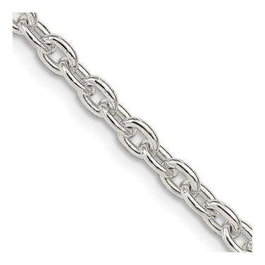 Sterling Silver 3.5mm Cable Chain QCL100-18