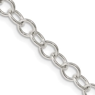 16" Sterling Silver 5.3mm Oval Cable Chain Necklace