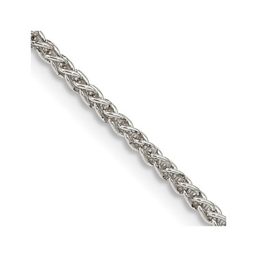 30" Sterling Silver 1.75mm Round Spiga Chain Necklace
