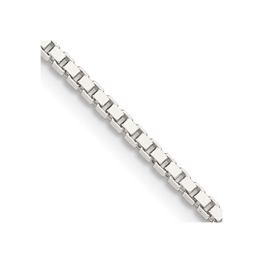 22" Sterling Silver 1.75mm Box Chain Necklace w/4in ext.