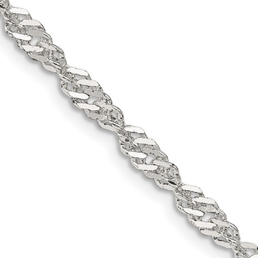 20" Sterling Silver 3.5mm Singapore Chain Necklace
